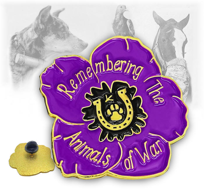 Animals Purple Poppy Badge